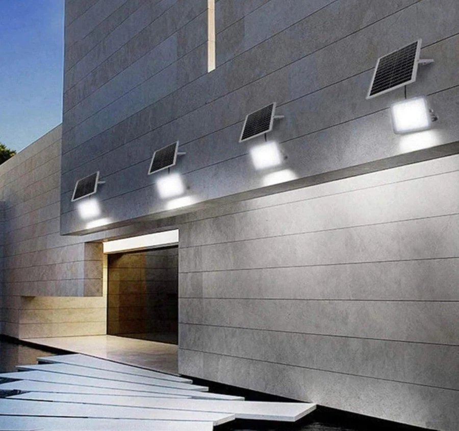 faro solare da 2000WATT LED con pannello faretto crepuscolare e telecomando - Immagine 3 di 4