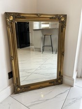 Large Stunning Ornate Gold Framed French Style Wall Mirror Intricate Detailing