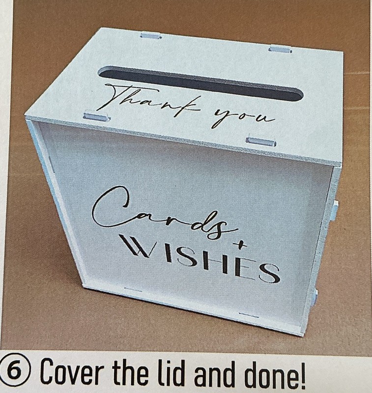 White Wedding Card Box with Slot & Lock, Elegant Wedding Card Boxes for Receptio