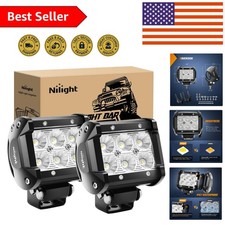 Adjustable LED Light Pods 2Pcs 18W - Bright Flood Lighting for UTVs and Trucks