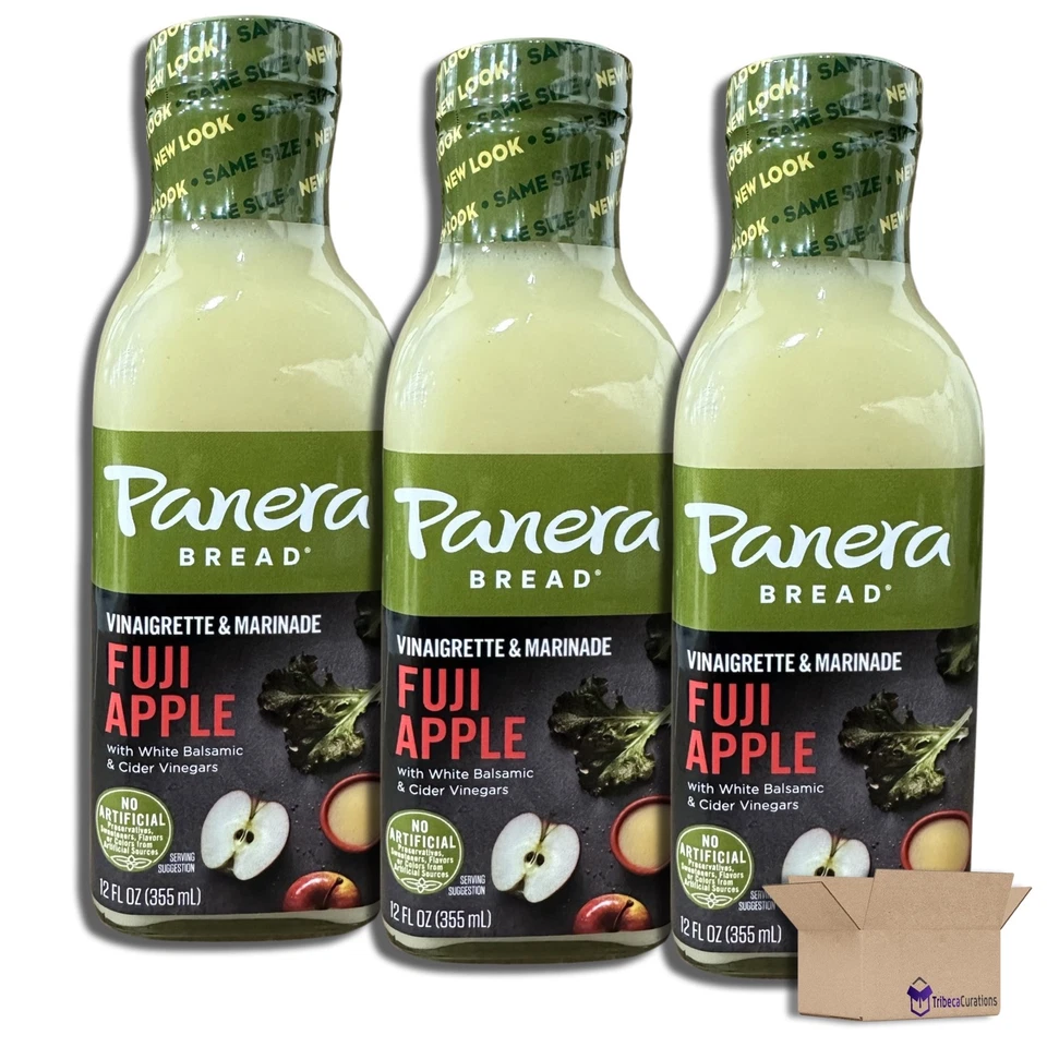 Panera Fuji Apple Vinaigrette Salad Dressing & Marinade | 12 Ounce | Pack of 3 - Image 2 of 4