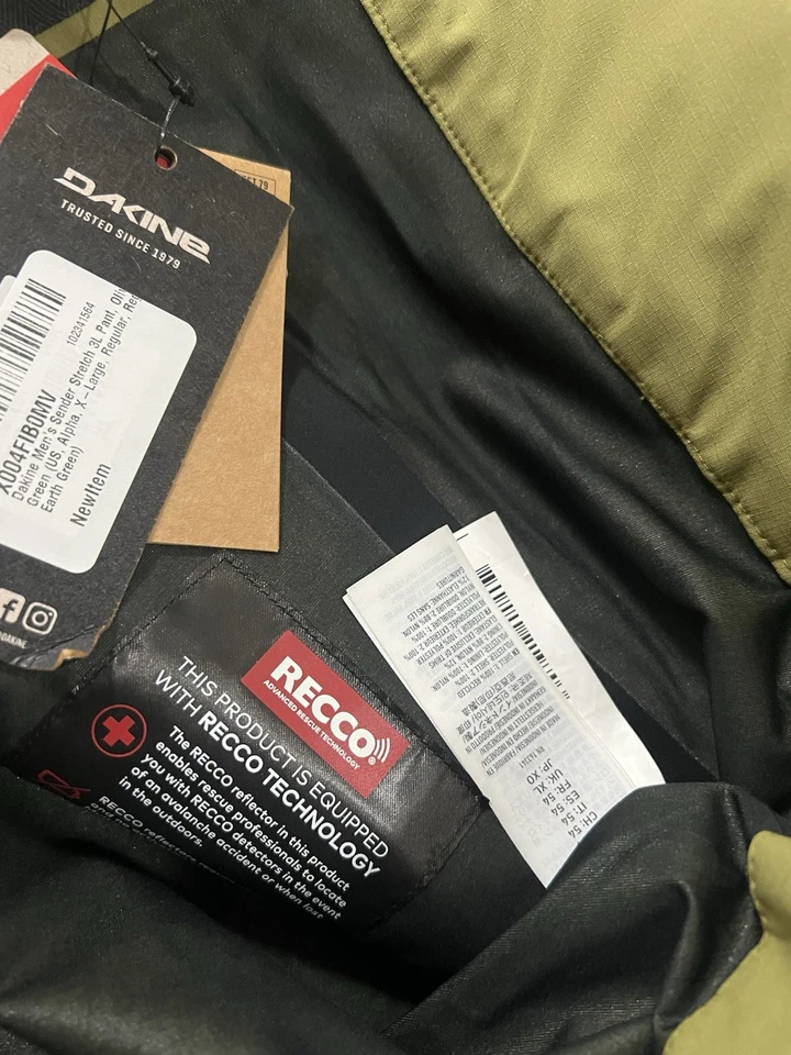 DAKINE Sender Stretch 3L Hose Herren Größe XL Erdgrün Kordelzüge.. - Bild 4 von 4