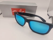 Ray-Ban RB4165 Justin Color Mix Sunglasses - Black/Blue Mirror