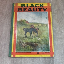 VTG Black Beauty Saalfield Publishing Akron OH Horse Children's Book Antique Ed
