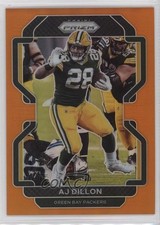 2021 Panini Prizm Orange Prizm 16/249 AJ Dillon #140 s6i