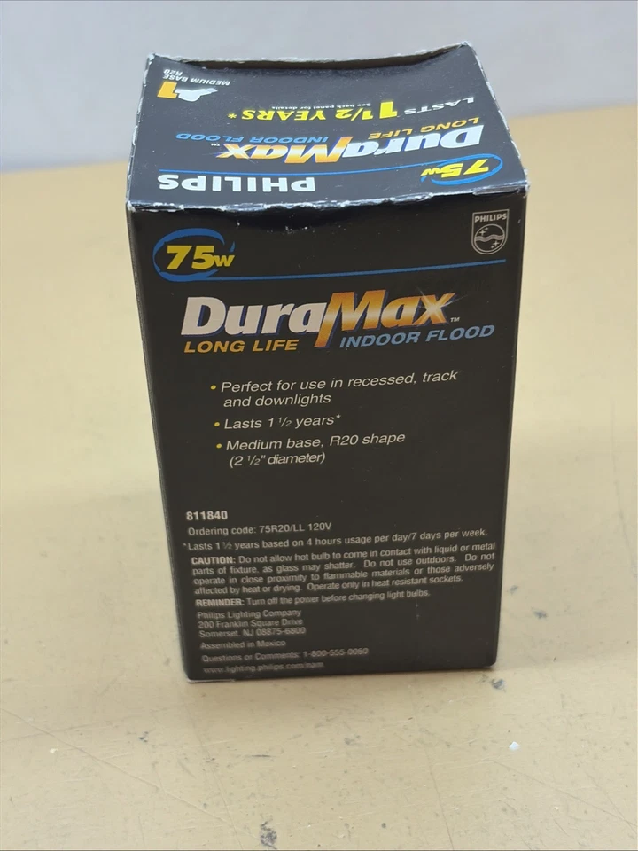 Philips Duramax Indoor Flood Lamp R20 75W 120V Bulb 570 Lumens 2500 Hours - Image 3 of 4