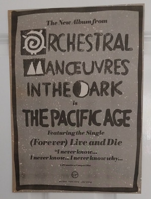 1986 NEW MUSICAL EXPRESS OMD THE PACIFIC CAGE FULL PAGE ADVERT