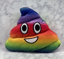 Almohada Emoji Emoticon Redonda Multicolor Relleno Caca Emoji Peluche Juguete Suave 13'