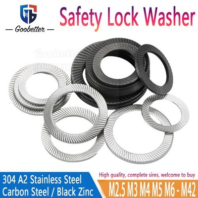 Safety Lock Washer A2 Stainless Steel / Carbon Steel M2.5 M3 M4 M5 M6 - M42