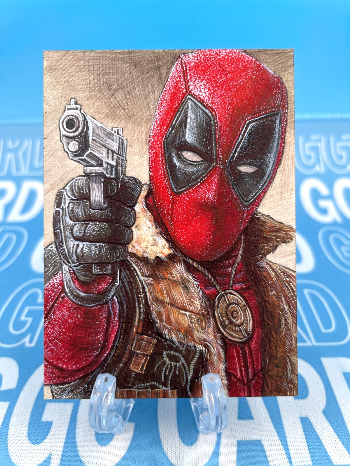 GGC Studio Marvel Deadpool Artist Hand Drawn Auto Sketch Card 1/1