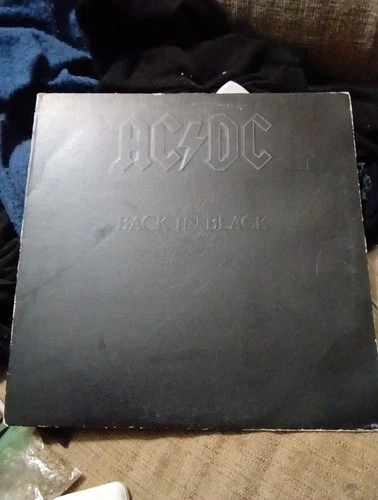 Vtg 1980 ACDC Album BACK IN BLACK Record 1ST PRESSING LP OG VINYL is VGC