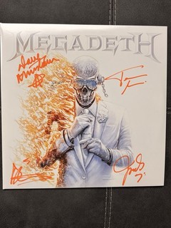 Megadeth Signed Vinyl JSA Orange No Reserve
