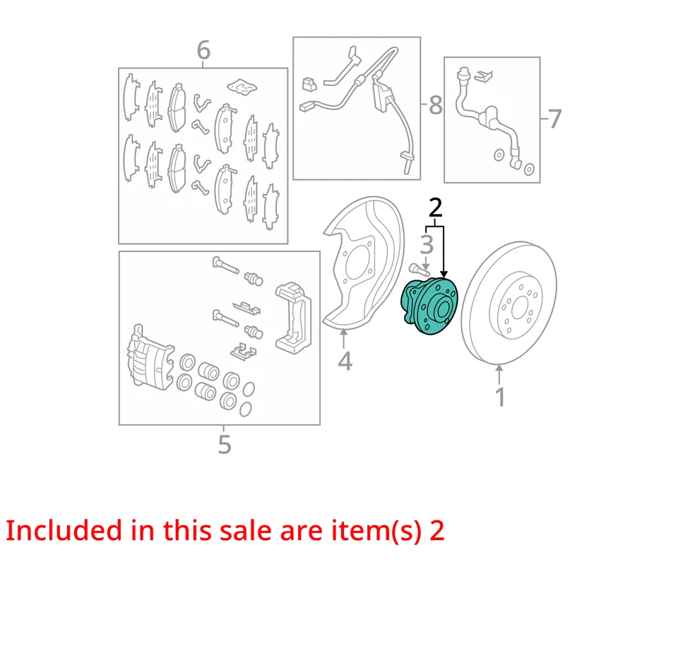 Cojinete de cubo de rueda delantera de Honda Pilot 10895450 2015 Foto 3 de 4