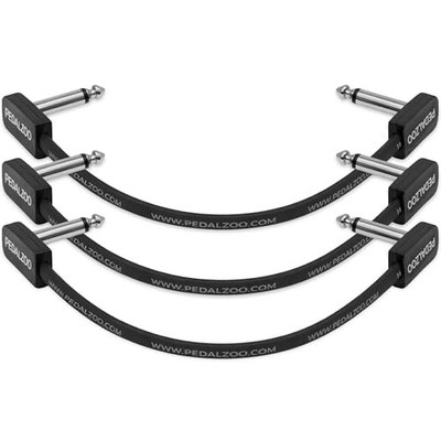 Flat Patch Cable for Guitar Pedals, 6 Inch (3-Pack)   Low Noise 6-inch/3-pack