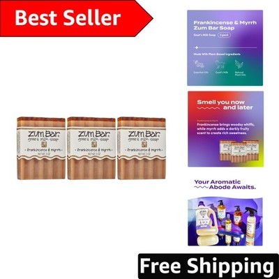 Natural  Goat's Milk Soap Bar Trio - 3 oz of Frankincense & Myrrh Essence