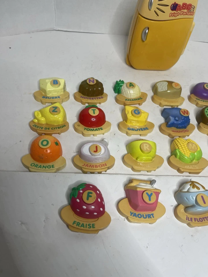VIDEO FRENCH VTech ABC Frigo Parlant Food Fun Educational Toy Fridge RARE Read - Image 2 of 4