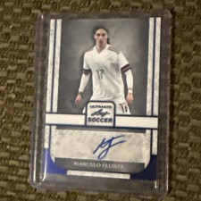 MARCELO FLORES 2022 LEAF ULTIMATE Soccer BLUE AUTO /11–Nice Card!!