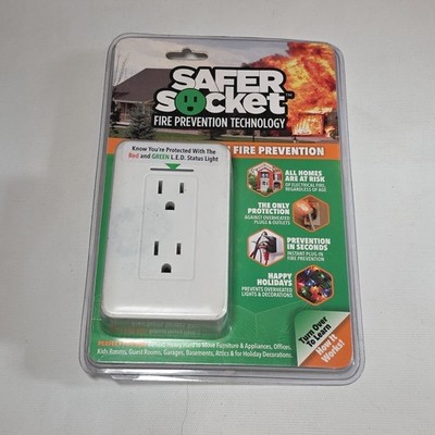 Safer Socket Twin-Star Plug-In Fire Prevention Technology New Old Stock SEALED