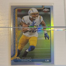 Topps Chrome Khalil Mack #160 Los Angeles Chargers 2025 Football Card