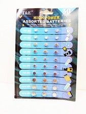 Button Cell Batteries 30 piece Assorted Electronics Coin Battery Watch Camera
