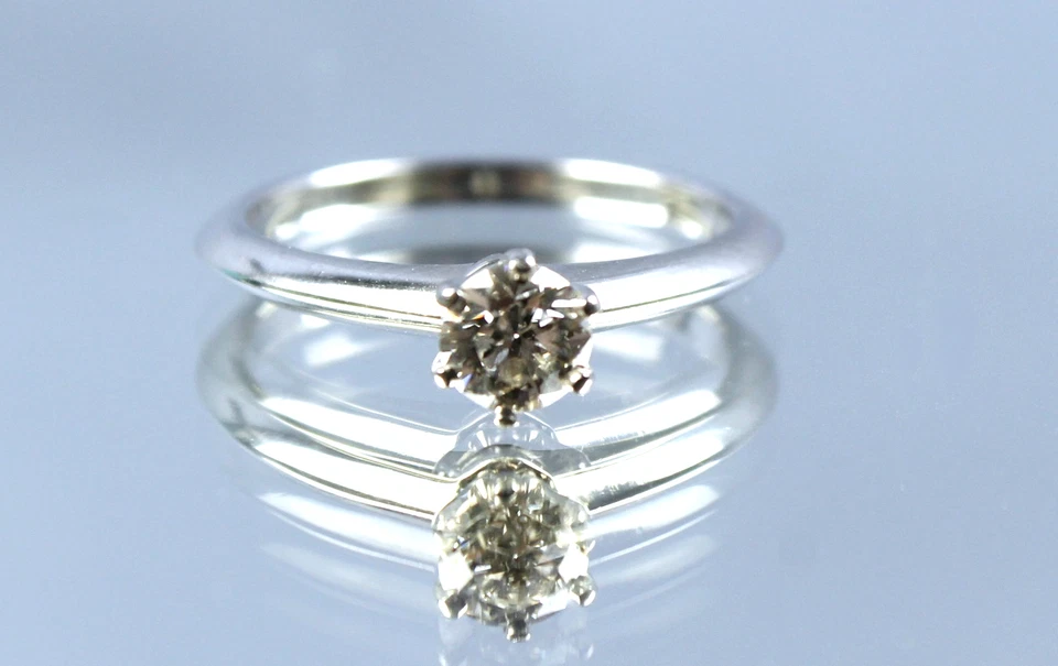 Tiffany & Co. "The Tiffany" .43CT Round Brilliant PT950 Diamond Ring-6 - Image 3 of 4