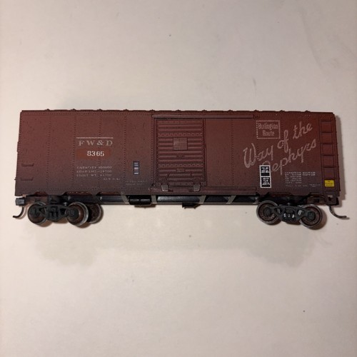 ¿De colección Athearn? Coche de caja de acero Burlington Route FW&D #8365 escala HO USADO | Condition: Used