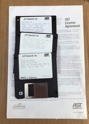 AST Premium Exec 386SX/20 Notebook Computer For Parts/Repair w/Extras - Picture 10 of 17