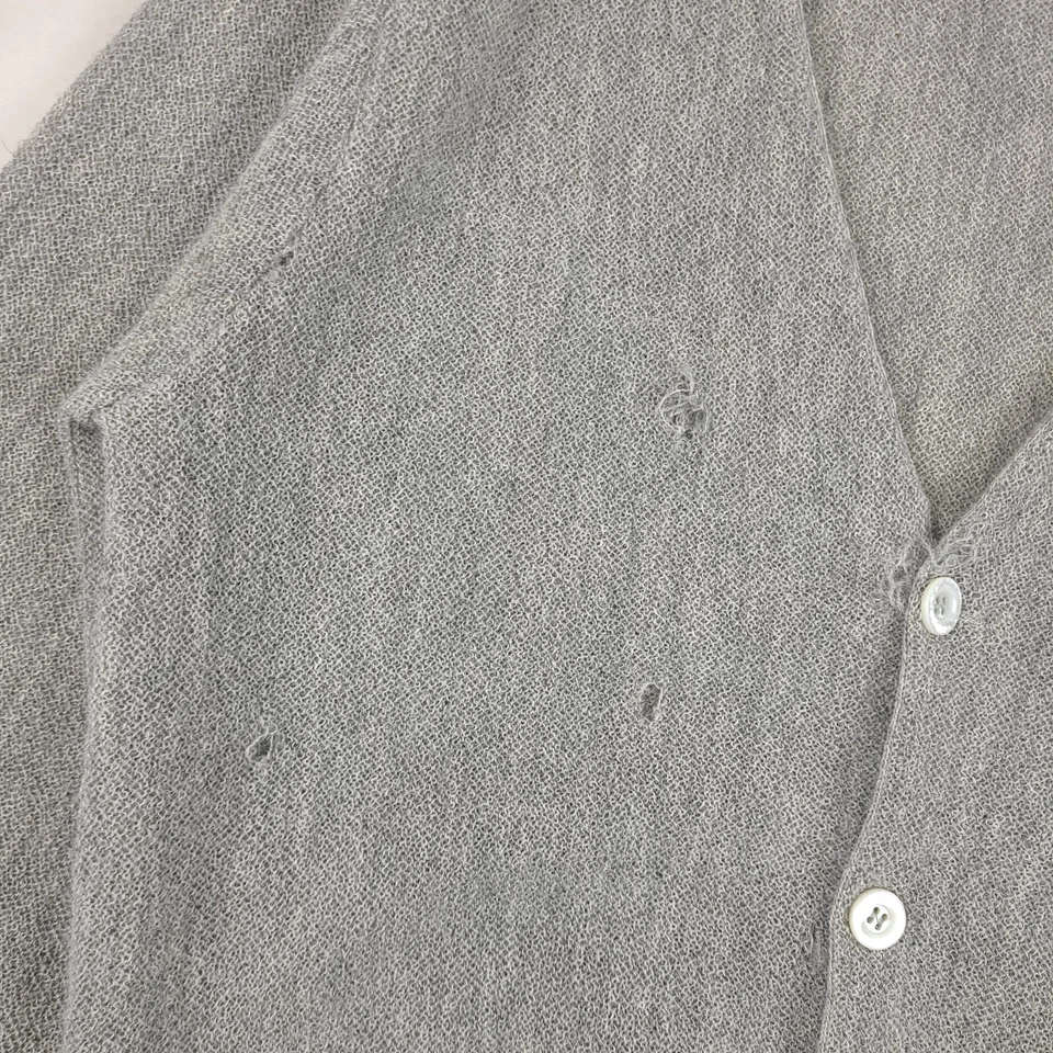 Vintage Peruvian Connection Cardigan Mens Medium (fits small) Gray Alpaca *flaws - Image 3 of 4