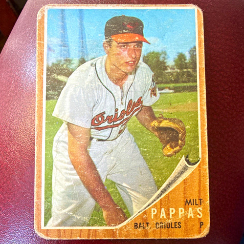 Milt Pappas #75 1962 Topps card