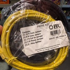 PPC Phone Kit Coax CAT5e Ethernet Phone Cables Splitter Sealed