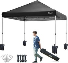 PORTAL Pop up Gazebo 3mx3m Garden Shelter Canopy Heavy Duty Black Boxed 