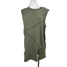 NEW Urban Outfitters Green Sleeveless Crew Neck Mini Muscle Tank Shift Dress S