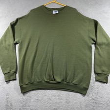 Vintage Lee Sweatshirt Blank Men XLT Green Long Sleeve Pullover USA Made READ