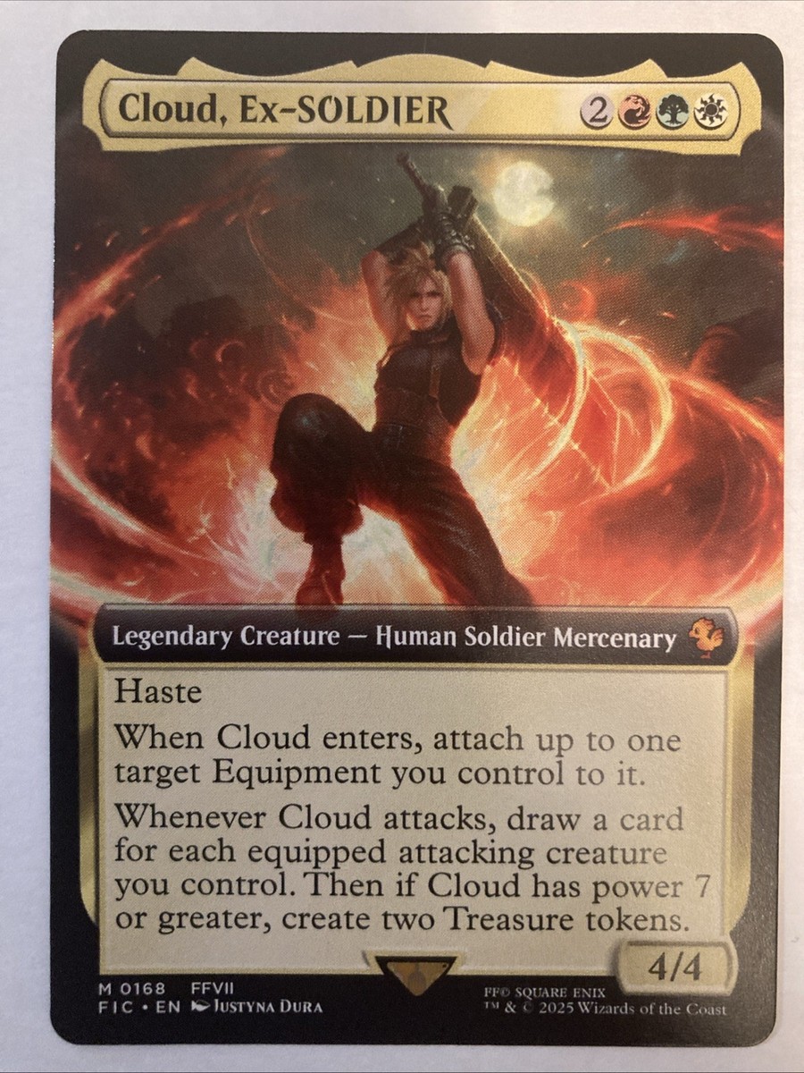 1x Cloud, Ex-SOLDIER (0168) - Extended Art NM Eng MTG