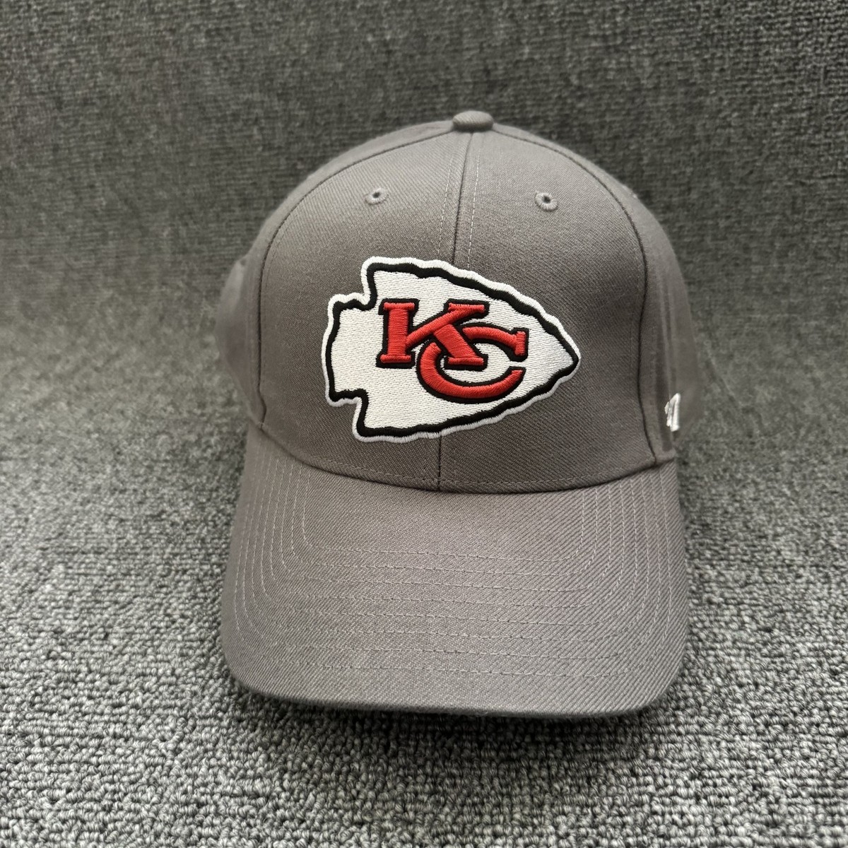 '47 Brand Kansas City Chiefs Strapback Cap Gray OSFA NFL Hat