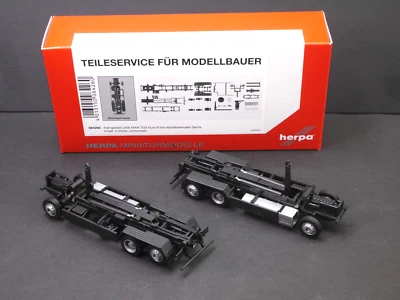 1:87 EM1271 Herpa 084260 2x Fahrgestell 3a MAN E6 mit Abrollkinematik NEU in OVP