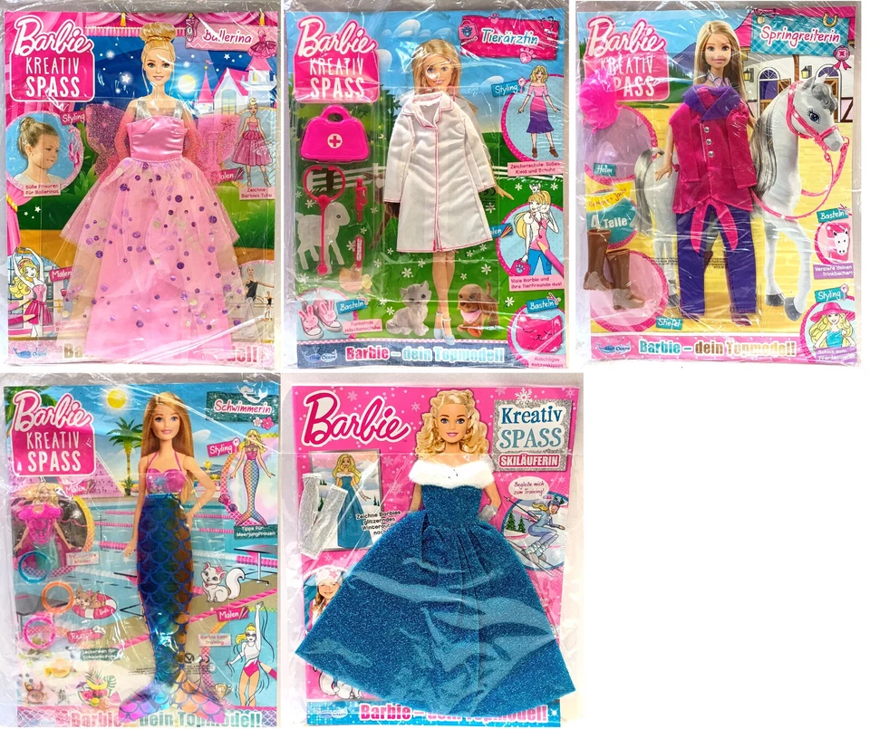 Barbie kreativ Spaß Magazin mit Extras ( Kleider - Accessoires ...)