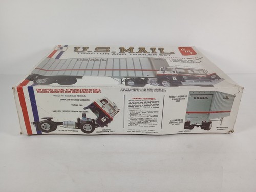 U.S. Mail Tractor and Trailer Set AMT 1:25 Model Kit # T549 ~ Sealed Parts Bags - 第 16/21 張圖片