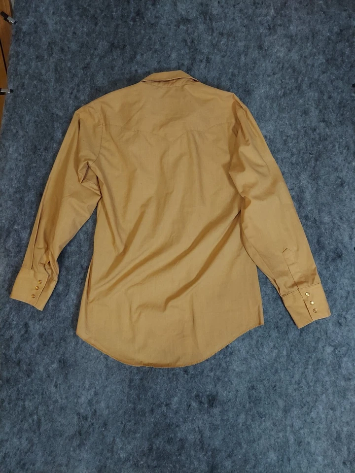 Vtg Champion Westerns Shirt Mens 15 1/2 - 33 Brown Embroidered Horse Shoes Pearl - Image 3 of 4