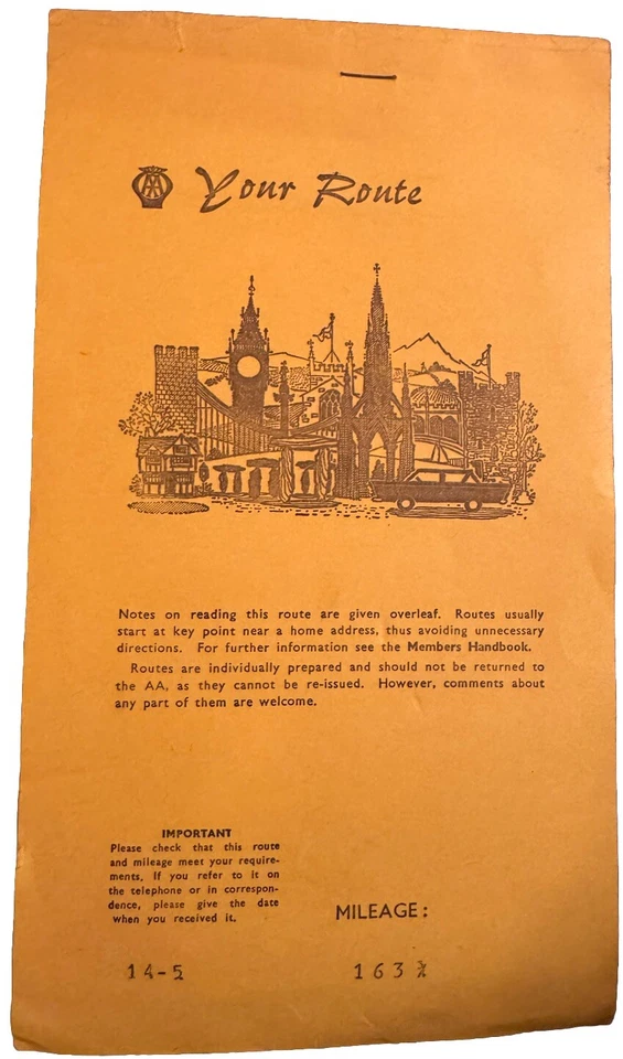 AA Your Route Vintage Road Planner From Birmingham To Gailey - Image 2 of 3