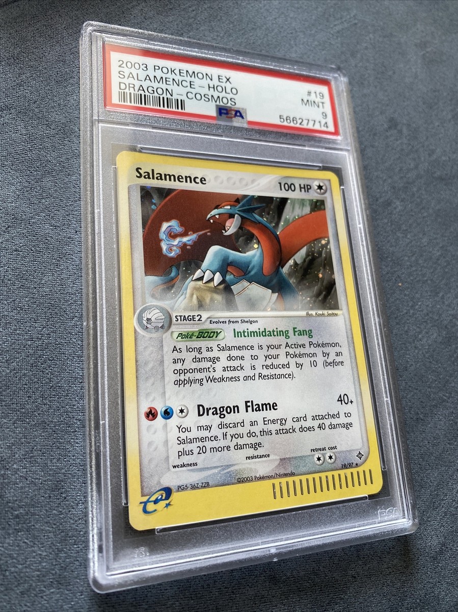 PSA 9 MINT - Salamence 19/97 (EX Dragon) Cosmos Holo Promo Pokemon