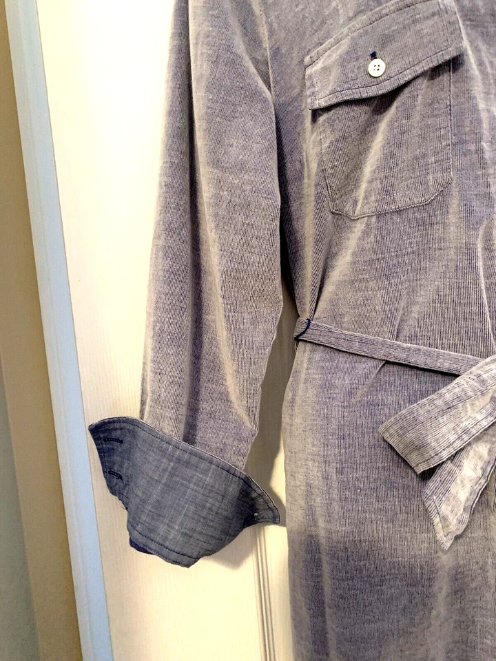 Tommy Bahama Azul Abotonado Cinturón Manga Larga Camisa Vestido Para Mujer Talla M-EEUC Foto 2 de 4
