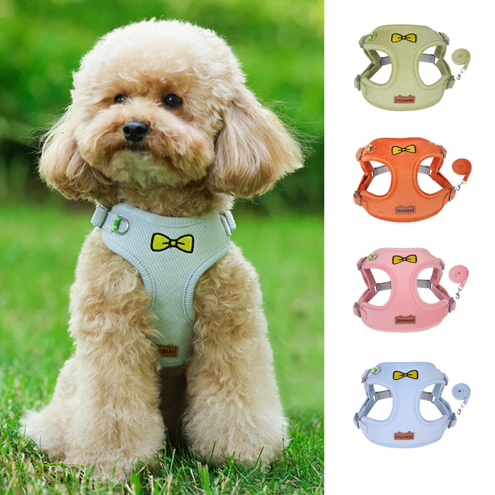 Dog Harness and Leash Set for Dogs Breathable Puppy Cats Harness Soft Warm Vest