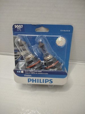 Philips Vision 30% 9007 HB5 65/55W Two Bulb Head Light Replacement High Low Beam