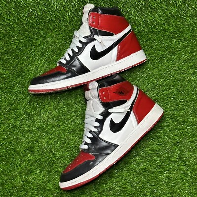Air Jordan 1 High Black Bred Toe Yin Yang 555088-102 Black White