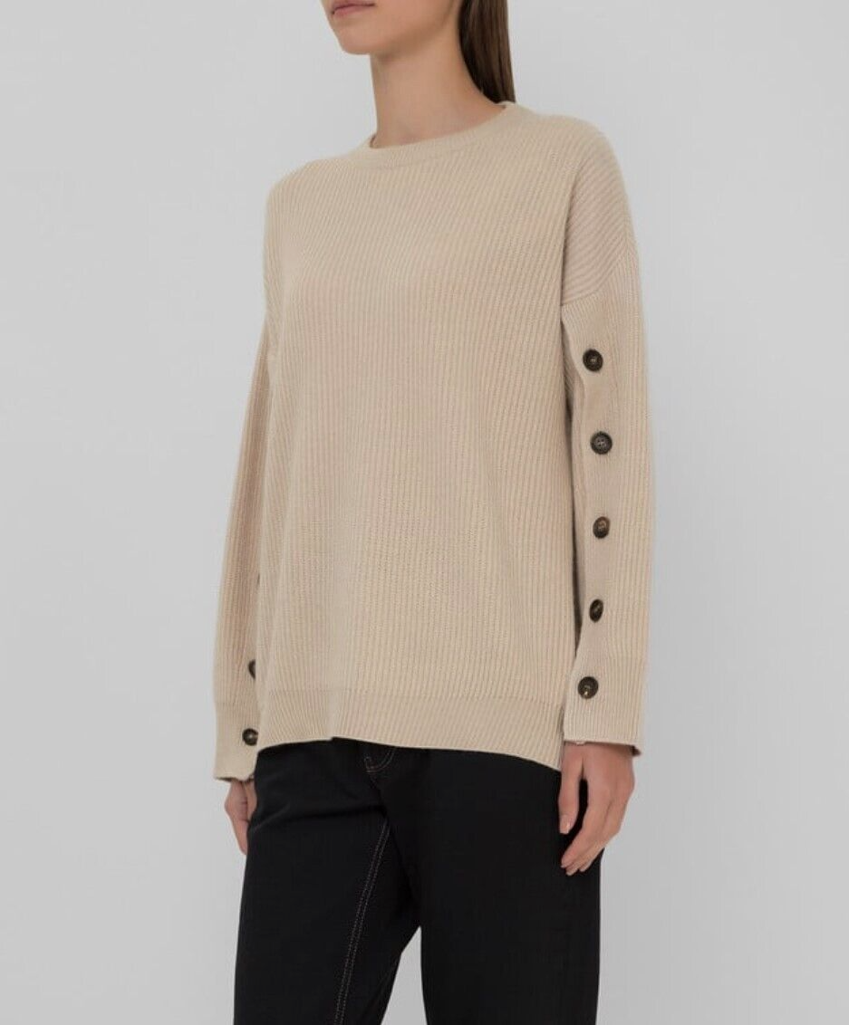Brunello Cucinelli Haut Femme Maille Grise Paillettes Scintillantes Taille M