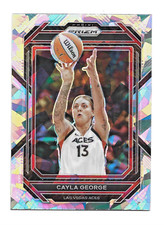Ice Prizm 2023 Panini WNBA #58 Cayla George Las Vegas Aces Basketball Card