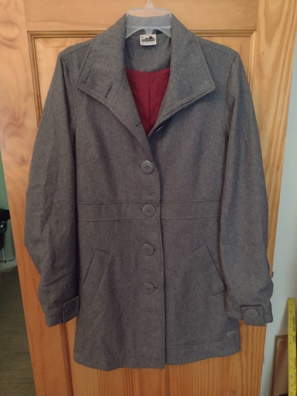 Kavu Wool Blend Long Coat - Gray - women's M