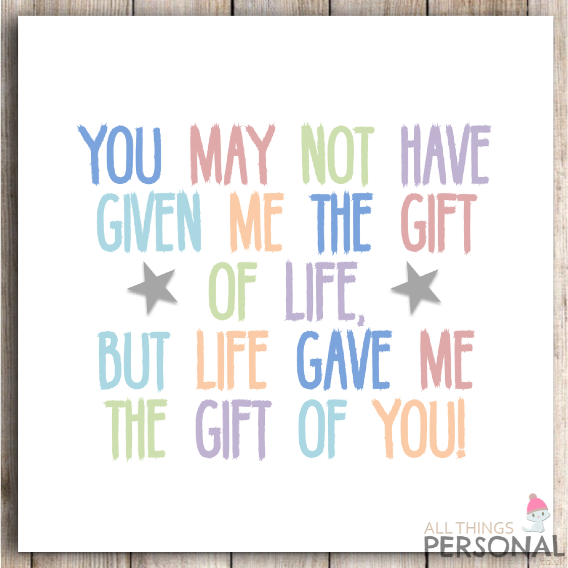 Step Dad Fathers Day Card Stepdad Father's Day Step Mum Birthday Christmas Card