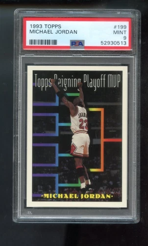 1993-94 Topps #199 Michael Jordan PSA 9 Graded Card Reigning Playoff MVP NBA